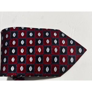 Pfizer  Blue Red  Pill Print Red Blue 100% Silk Necktie